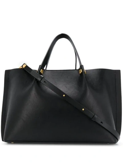 Shop Valentino Garavani Vlogo Tote Bag In Black