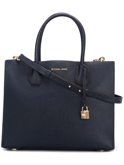 Shop Michael Michael Kors 'mercer' Handtasche In Blue