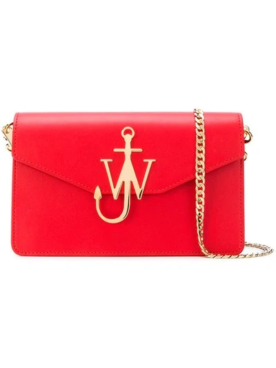 Shop Jw Anderson Logo Shoulder Bag - Red