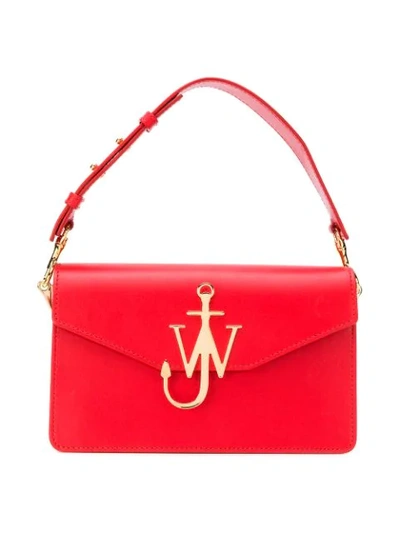 Shop Jw Anderson Logo Shoulder Bag - Red