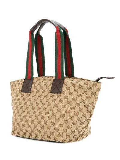 Pre-owned Gucci 'sherry Line Gg' Handtasche In Brown