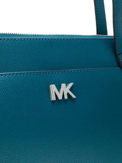 Shop Michael Michael Kors Maddie Medium Tote Bag - Blue