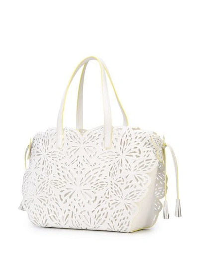 Shop Sophia Webster Cut Out Tote Bag In White