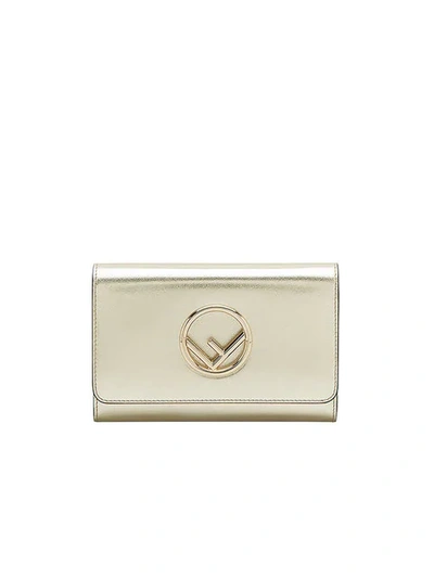 Shop Fendi Wallet On Chain Bag In Metallic