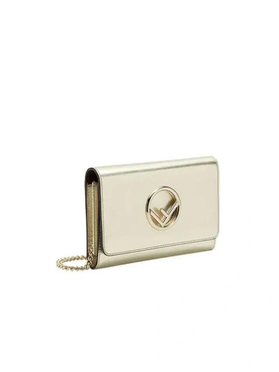 Shop Fendi Wallet On Chain Bag In Metallic