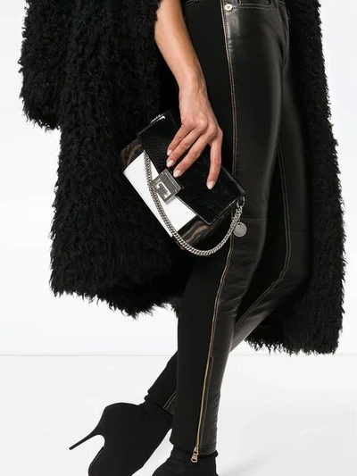 Shop Givenchy Black G3 Zebra Print Patent Leather Bag