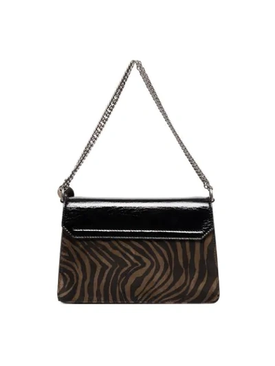 Shop Givenchy Black G3 Zebra Print Patent Leather Bag