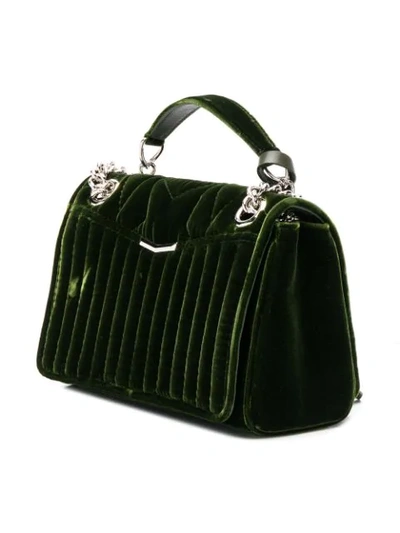 Shop Jimmy Choo Helia Shoulder Bag In Green