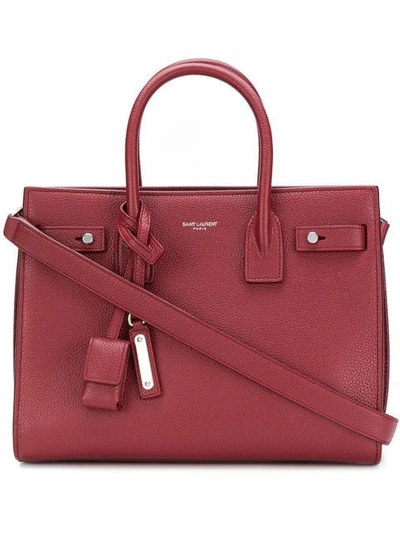 Shop Saint Laurent Sac De Jour Baby Bag In Red