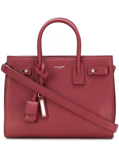Saint Laurent Small Sac De Jour Souple Tote In Red