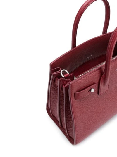 Saint Laurent Small Sac De Jour Souple Tote In Red
