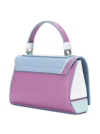 Shop Emilio Pucci Blockcolour Flap Tote Bag - Blue