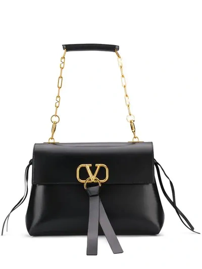 Shop Valentino Garavani Vring Shoulder Bag In Black