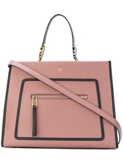 Shop Fendi Regular Runaway Tote Bag In Pink