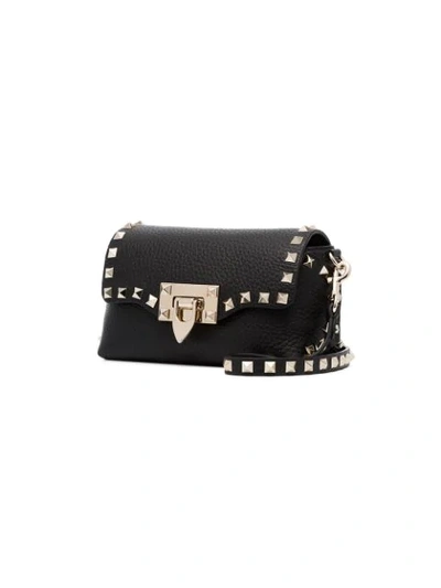 Shop Valentino Garavani Rockstud Crossbody Bag In Black