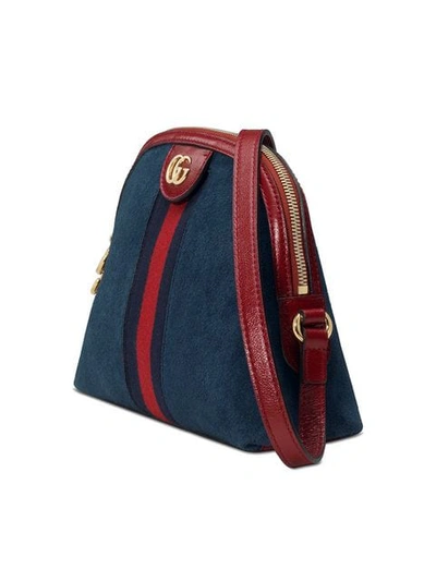 Shop Gucci Ophidia Small Shoulder Bag In Blue