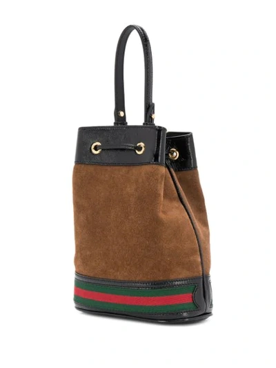 Shop Gucci Bolso Ophidia Bucket Bag In Brown