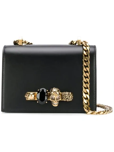 Shop Alexander Mcqueen Knuckle Duster Shoulder Bag In Black