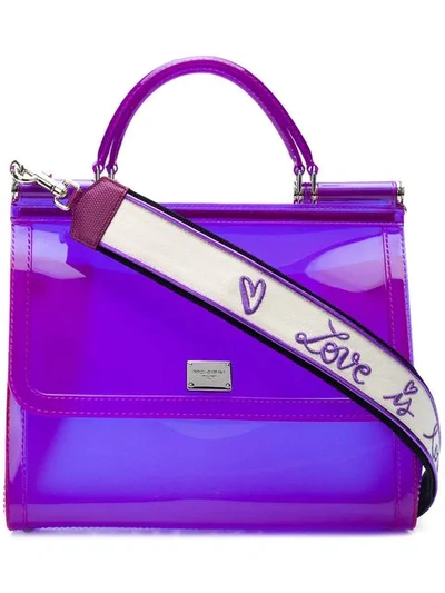 Shop Dolce & Gabbana Large Sicily Bag In Purple