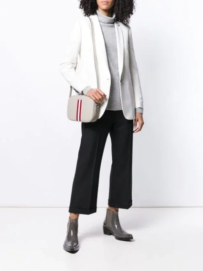 Shop Bally Striped Cross-body Bag In Neutrals