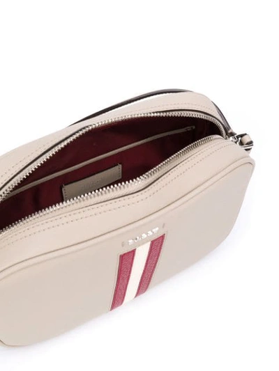 Shop Bally Striped Cross-body Bag In Neutrals