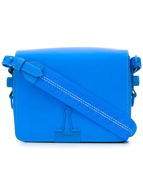 off white binder clip bag blue