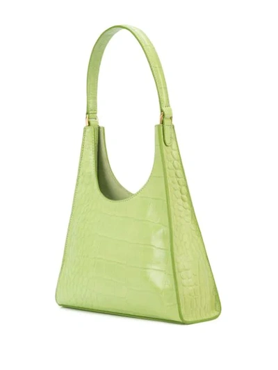 Shop Staud Rey Trapeze Shoulder Bag In Green