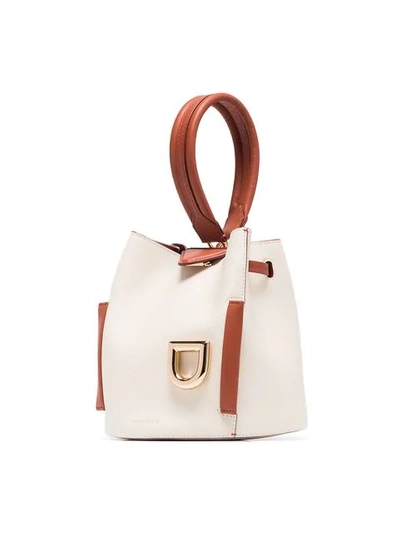 Shop Danse Lente White Josh Leather Shoulder Bag