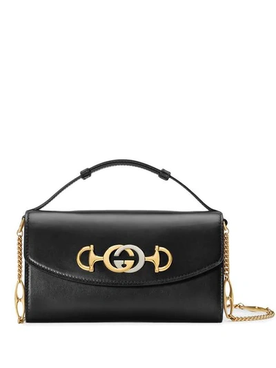 Shop Gucci Zumi Mini Shoulder Bag In Black