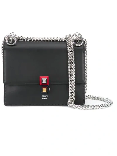 Shop Fendi Small Kan I Shoulder Bag In Black