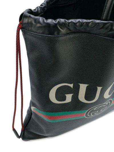 Gucci print drawstring backpack