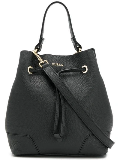 Shop Furla Stacy Bucket Bag In Black