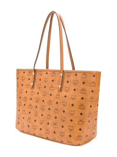 Shop Mcm Anya Tote Bag In Brown