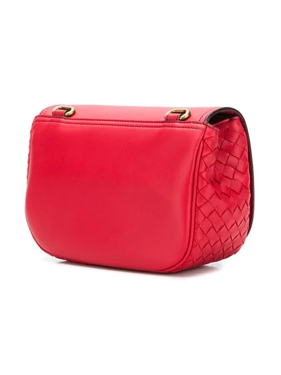 Shop Bottega Veneta Luna Crossbody Bag In Red