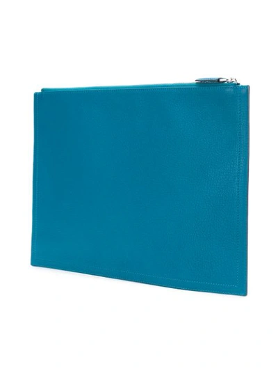 Shop Givenchy Large Logo Clutch In Blue