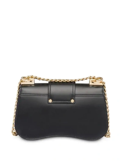 Shop Prada Sidonie Leather Shoulder Bag In Black