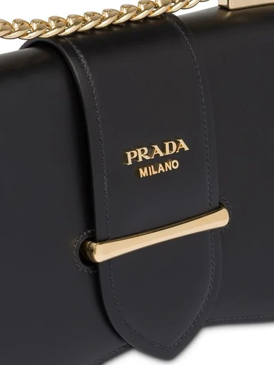 Shop Prada Sidonie Leather Shoulder Bag In Black