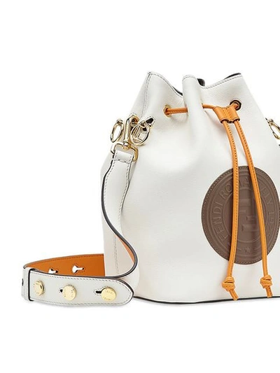 Shop Fendi Mon Tresor Bucket Bag In White