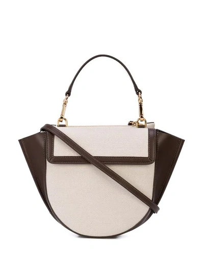 Shop Wandler Mini Hortensia Shoulder Bag In Brown
