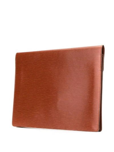 Shop Pre-owned Louis Vuitton Envelope-style Clutch In Brown