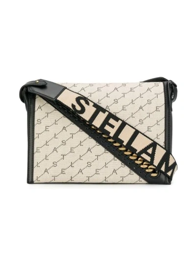 Shop Stella Mccartney Monogram Messenger Bag In Neutrals