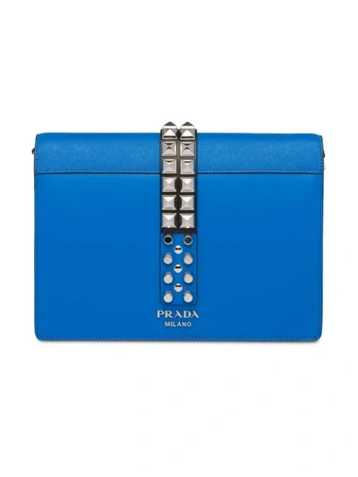 Shop Prada Elektra Shoulder Bag In Blue