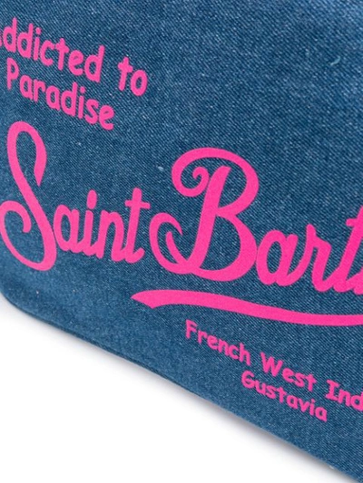 Shop Mc2 Saint Barth Parisienne Denim Clutch In Blue