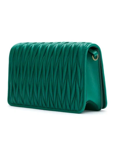 Shop Miu Miu Matelassé 2way Bag - Green