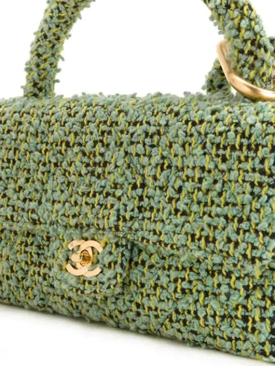 Pre-owned Chanel 1991-1994 Tweed Two-in-one Bag Set In Green