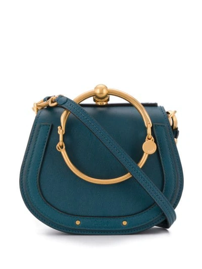 Shop Chloé Small Nile Bracelet Bag In Blue