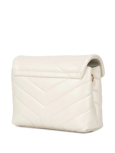 Shop Saint Laurent Lou Lou Shoulder Bag In White ,gold