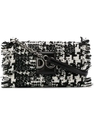 Shop Dolce & Gabbana Dg Tweed Shoulder Bag - Black