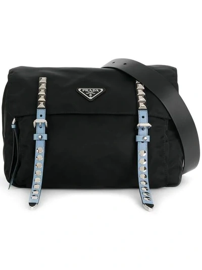 Shop Prada Stud-detail Belt Bag In Black