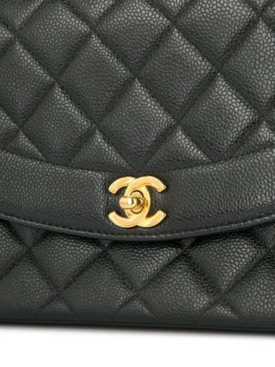Pre-owned Chanel Cc Diamond-quilted Shoulder Bag In Black